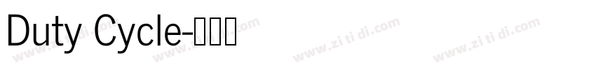 Duty Cycle字体转换
